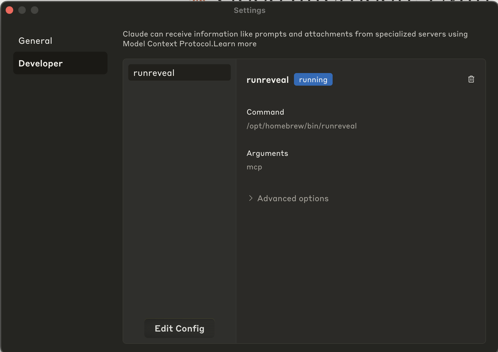 Claude MCP RunReveal Configuration